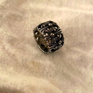 Chrome Hearts Inspired Floral Cross Ring!!